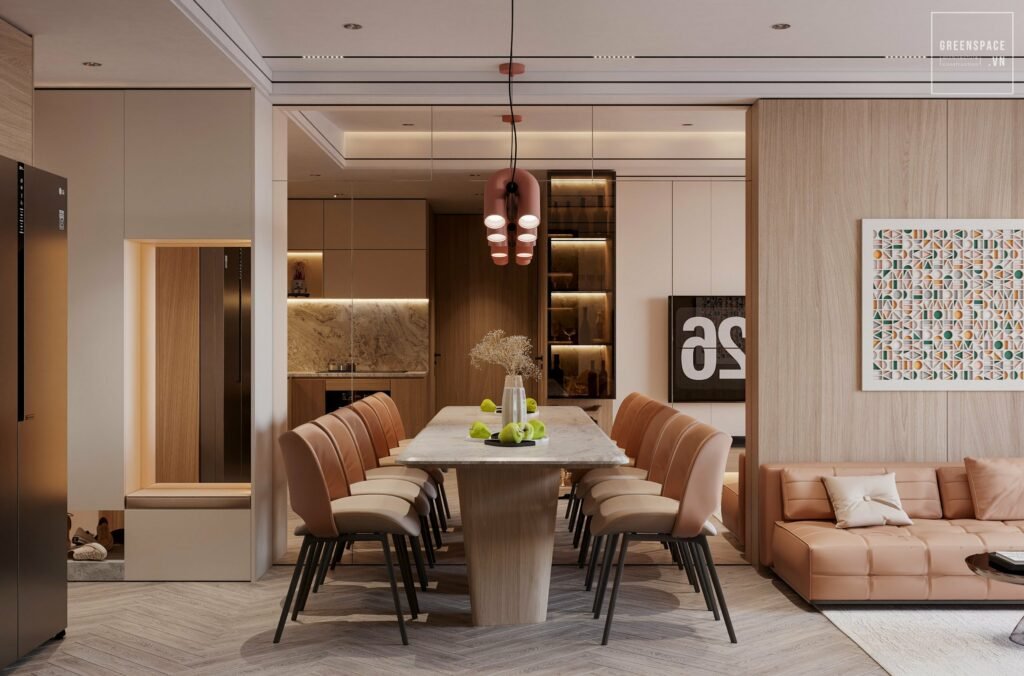 Phòng khách - nội thất căn hộ Vũng Tàu Centre Point (4)