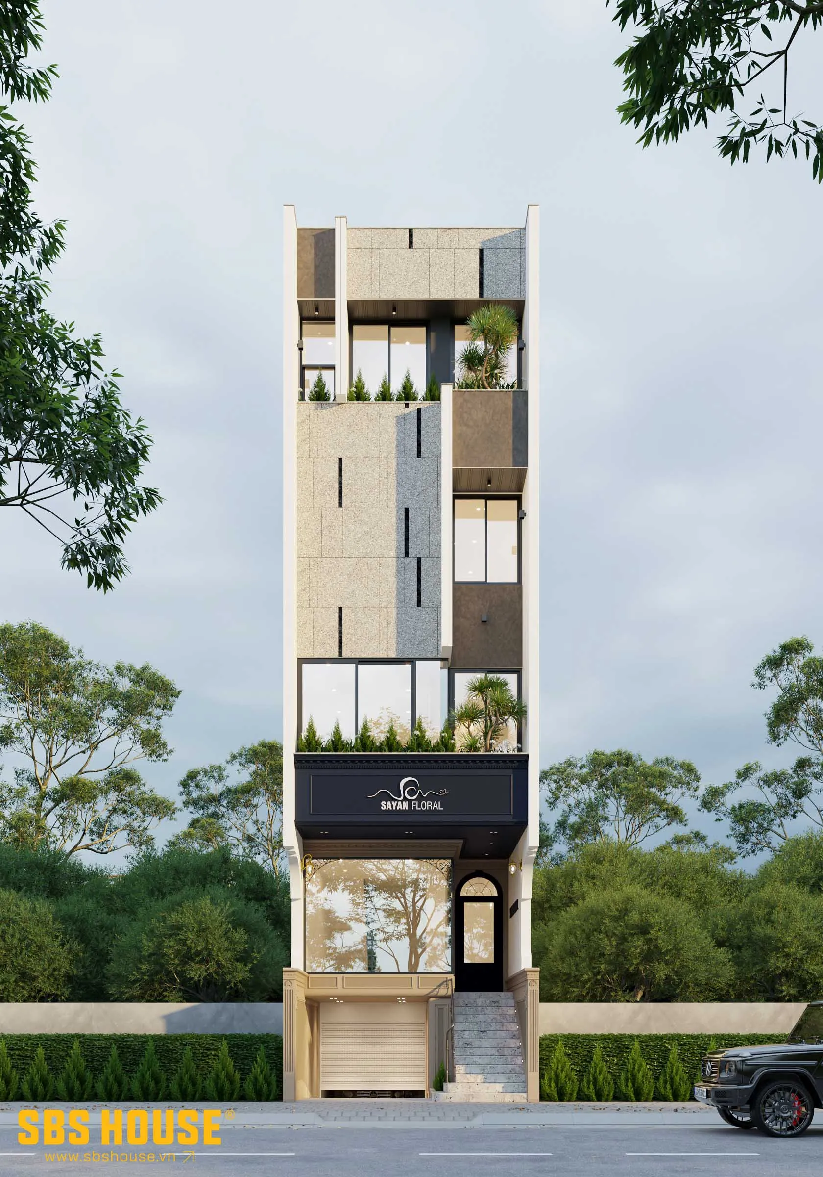 SAYAN Floral với kiến trúc hiện đại nổi bật giữa phố thị Đà Nẵng, SBS HOUSE cùng gia chủ kiến tạo nên sự cân bằng giữa thẩm mỹ và công năng.