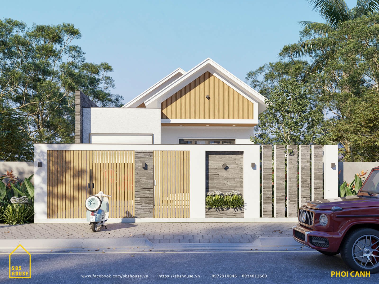 nhà đẹp cấp 4 mái thái giúp thoát nước mưa nhanh chóng