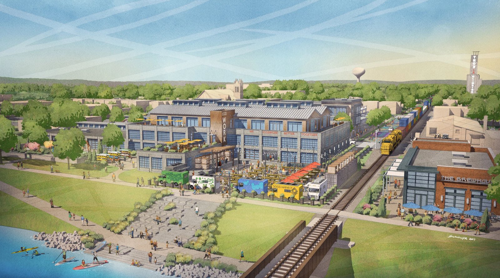 Kế hoạch phát triển chiến lược khu trung tâm thành phố Troy Riverfront