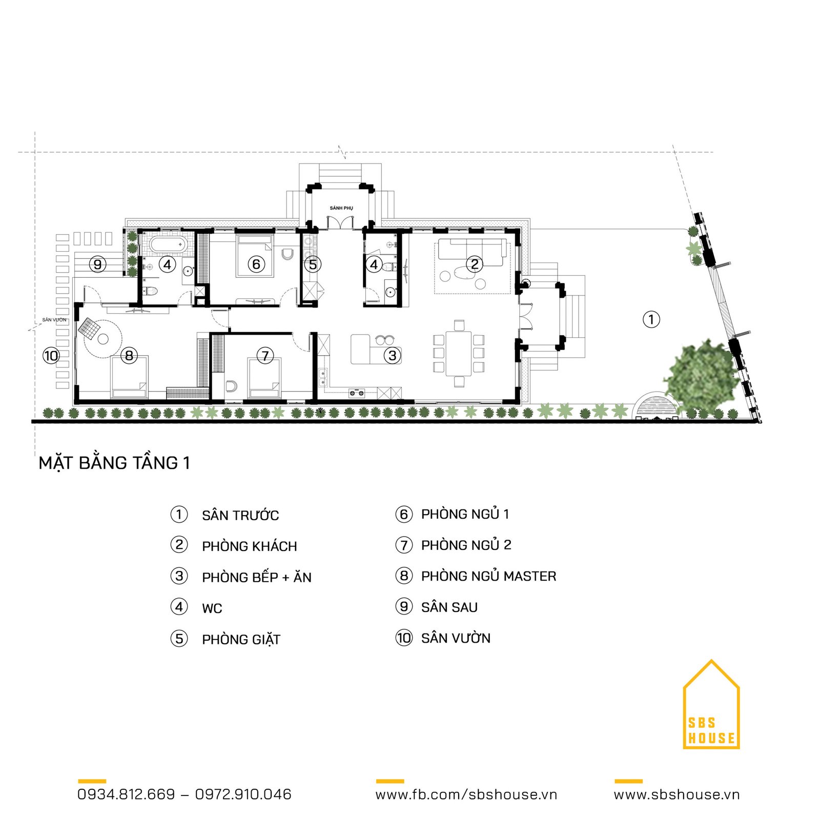 nhà cấp 4 nông thôn 3 phòng ngủ mái Nhật