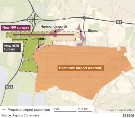 Heathrow Airport Third Runway Proposal, London, UK