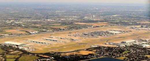 Heathrow Airport Third Runway London aerial photo