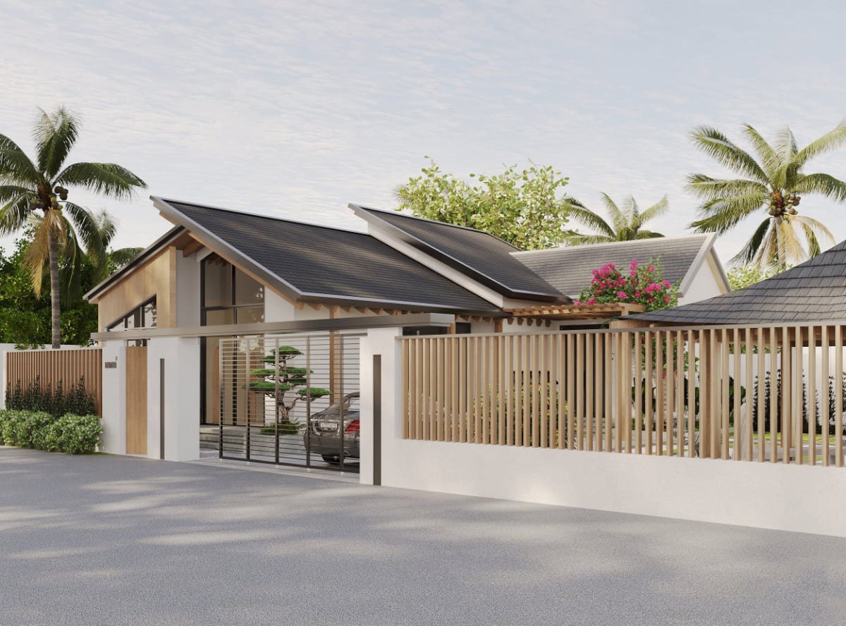 mẫu nhà cấp 4 2 phòng ngủ hiện đại