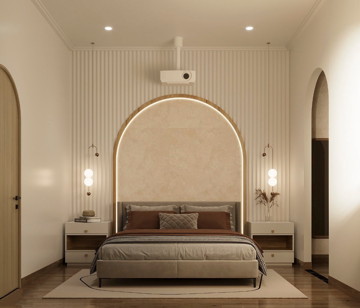 mẫu nhà cấp 4 hiện đại có 3 phòng ngủ