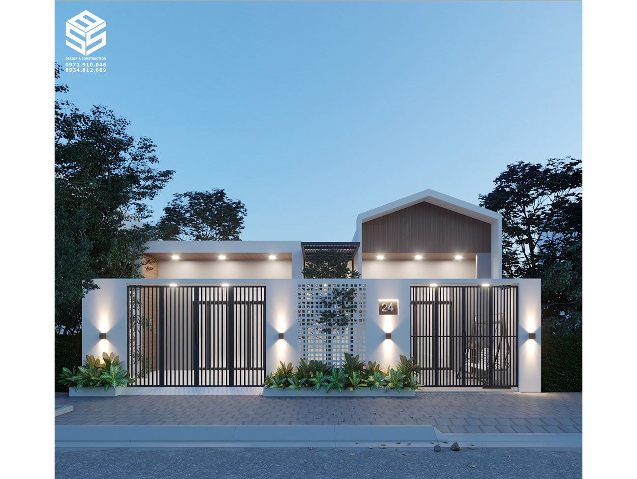 mẫu nhà cấp 4 nông thôn 2 phòng ngủ 