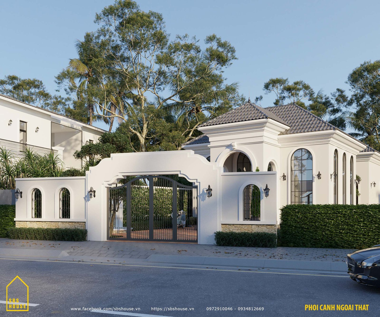 nhà cấp 4 nông thôn mái nhật 3 phòng ngủ