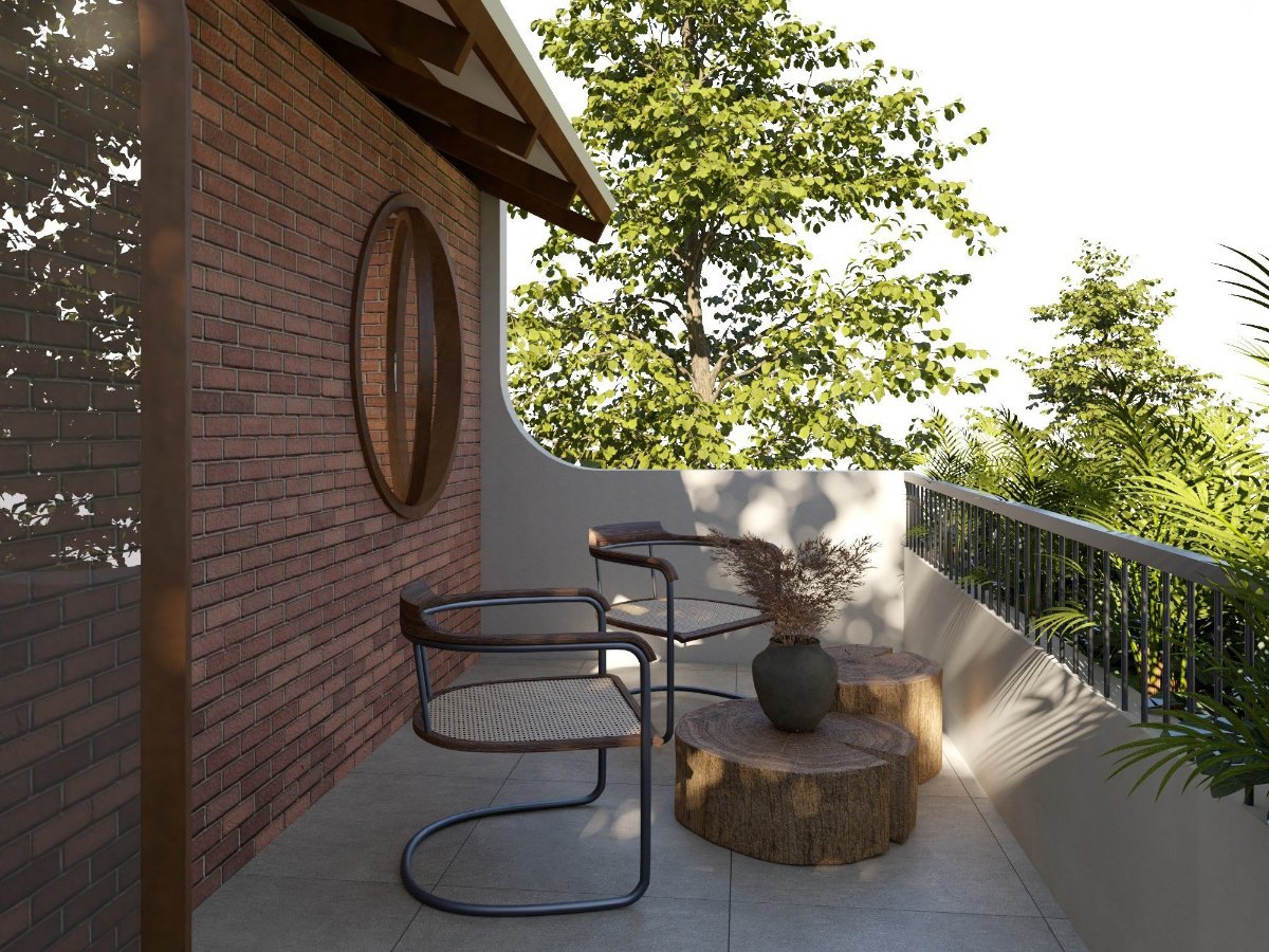 mẫu nhà cấp 4 3 phòng ngủ có gác lửng