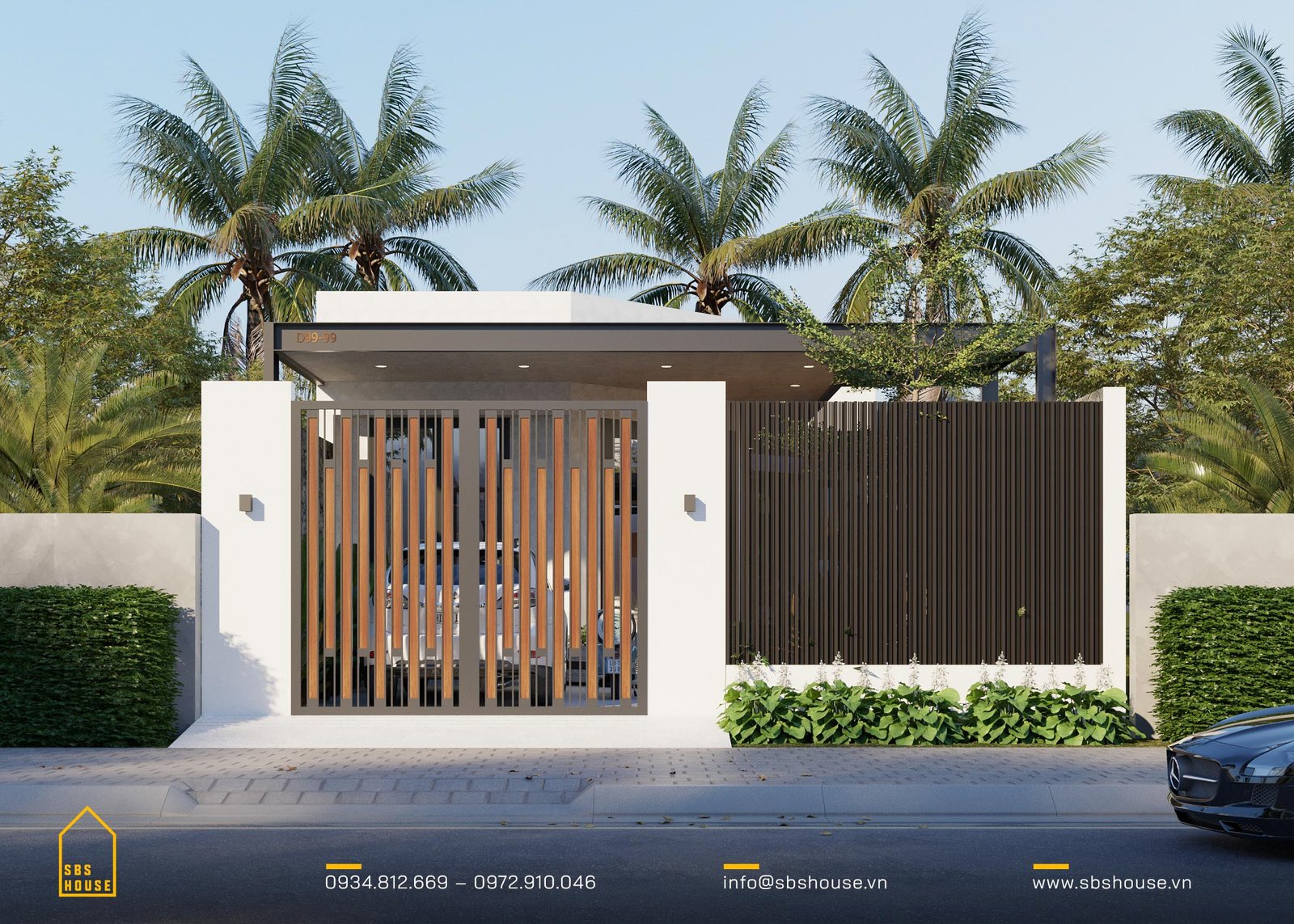 mãu nhà cấp 4 nông thôn có 3 phòng ngủ thiết kế theo phong cách hiện đại