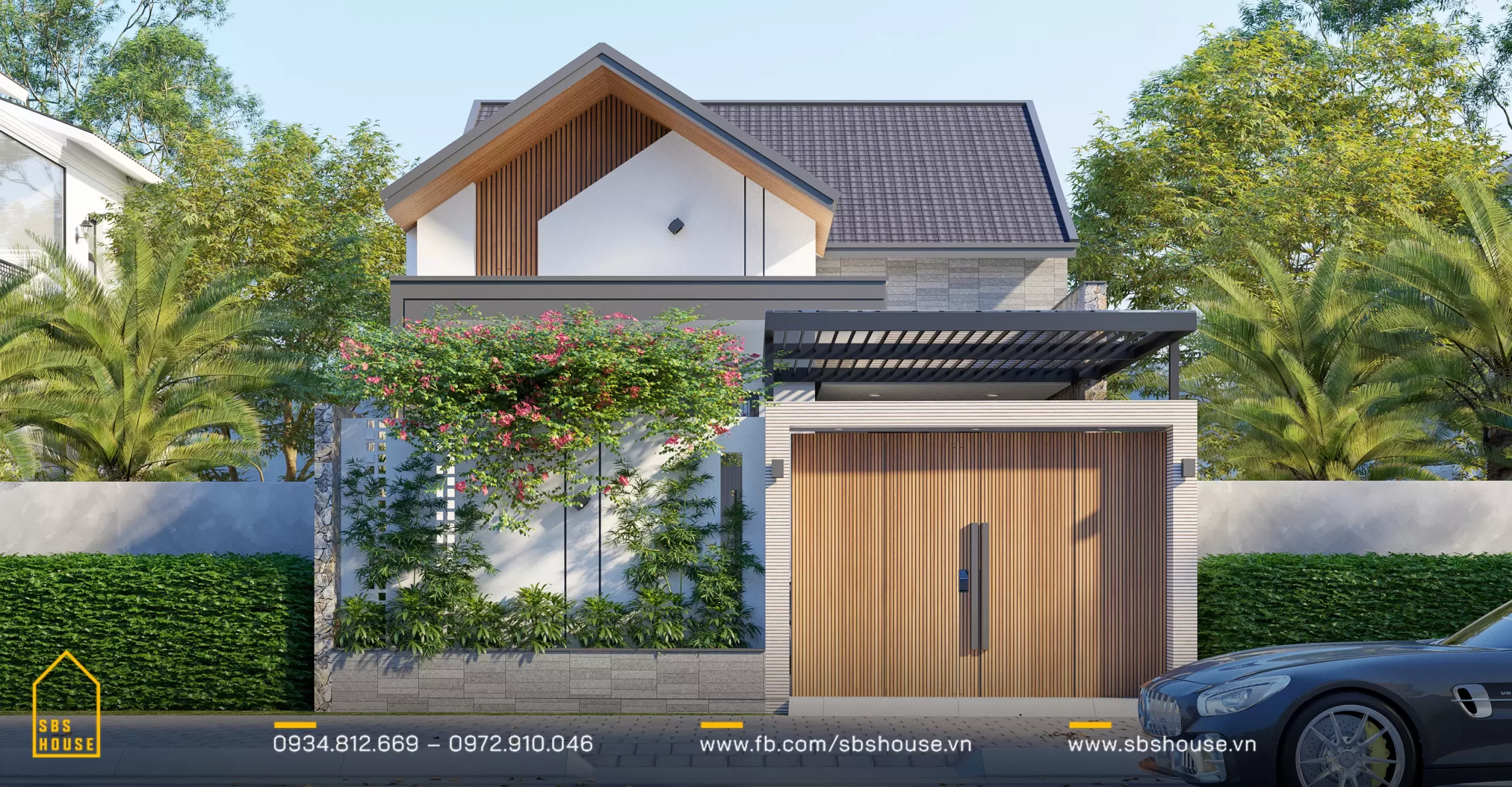 mẫu nhà cấp 4 nông thôn 3 phòng ngủ