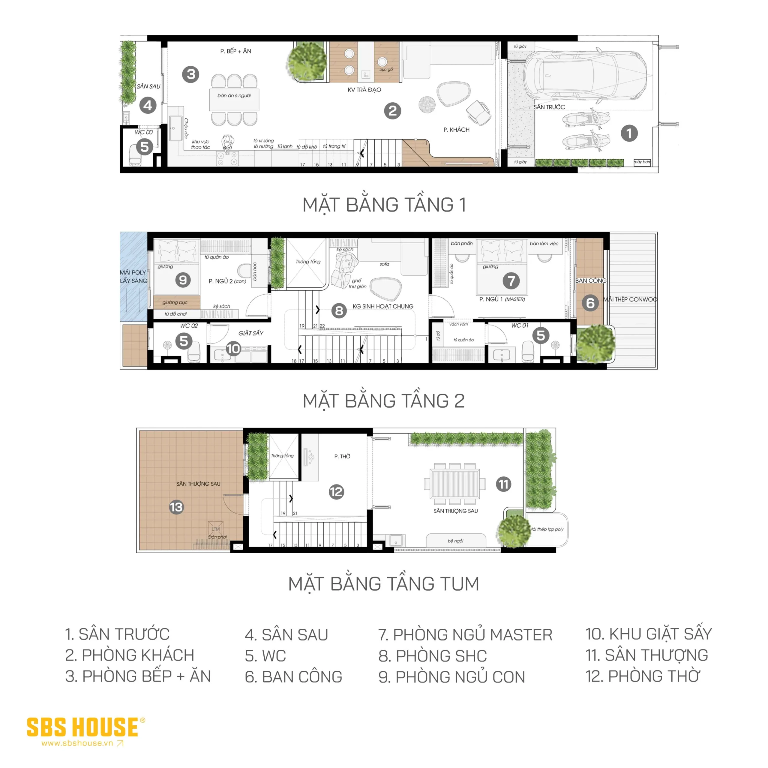 Bố trí công năng trong T's House được chúng tôi thiết kế khoa học, bám sát với nhu cầu thực tế của gia chủ. 