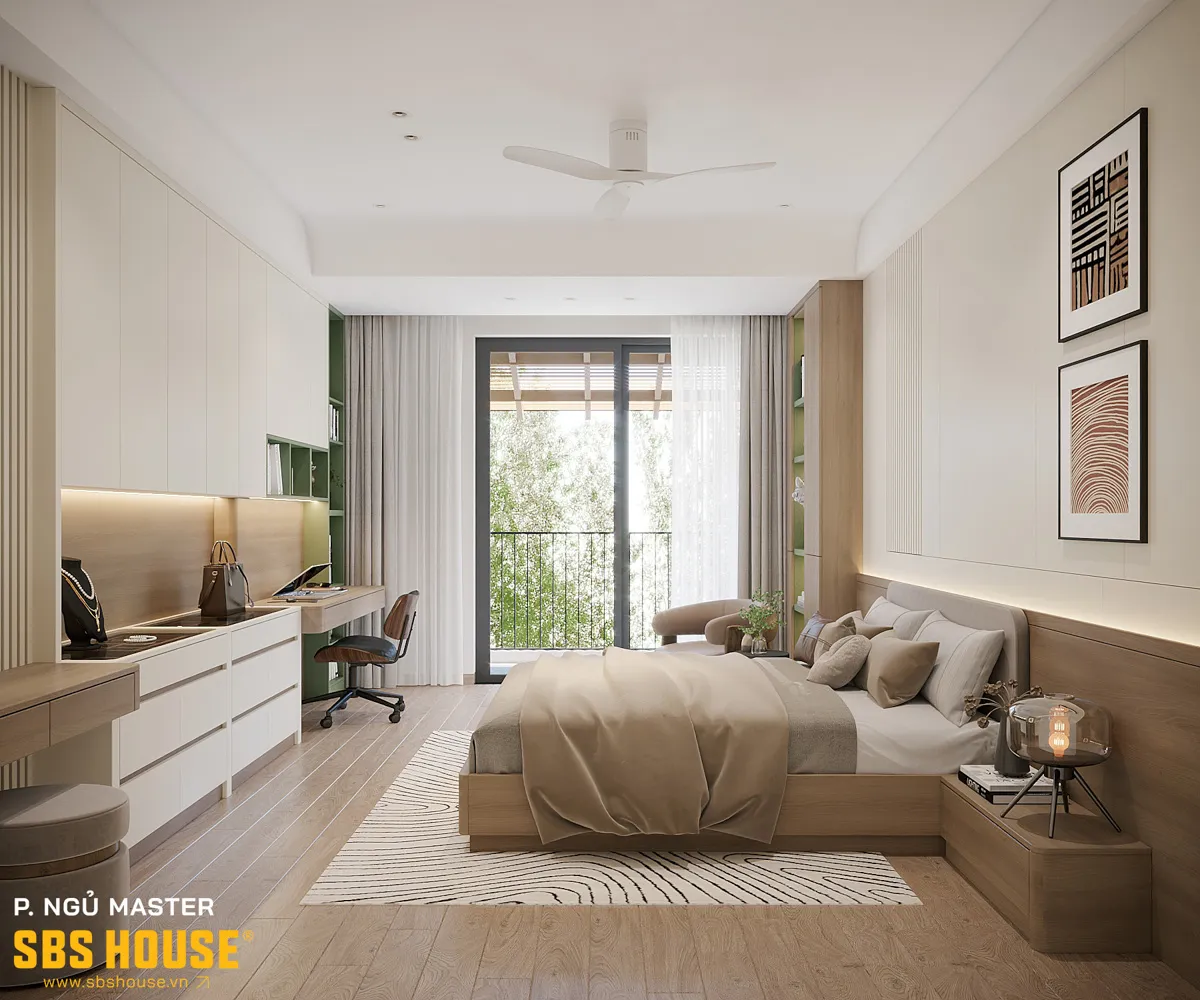 Khoảng mở lớn dẫn ánh sáng dịu vào nhà mà không gây nóng, tạo cảm giác thư giãn suốt cả ngày.