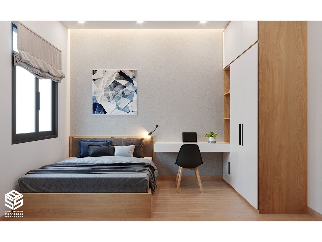 nhà cấp 4 2 phòng ngủ nông thôn