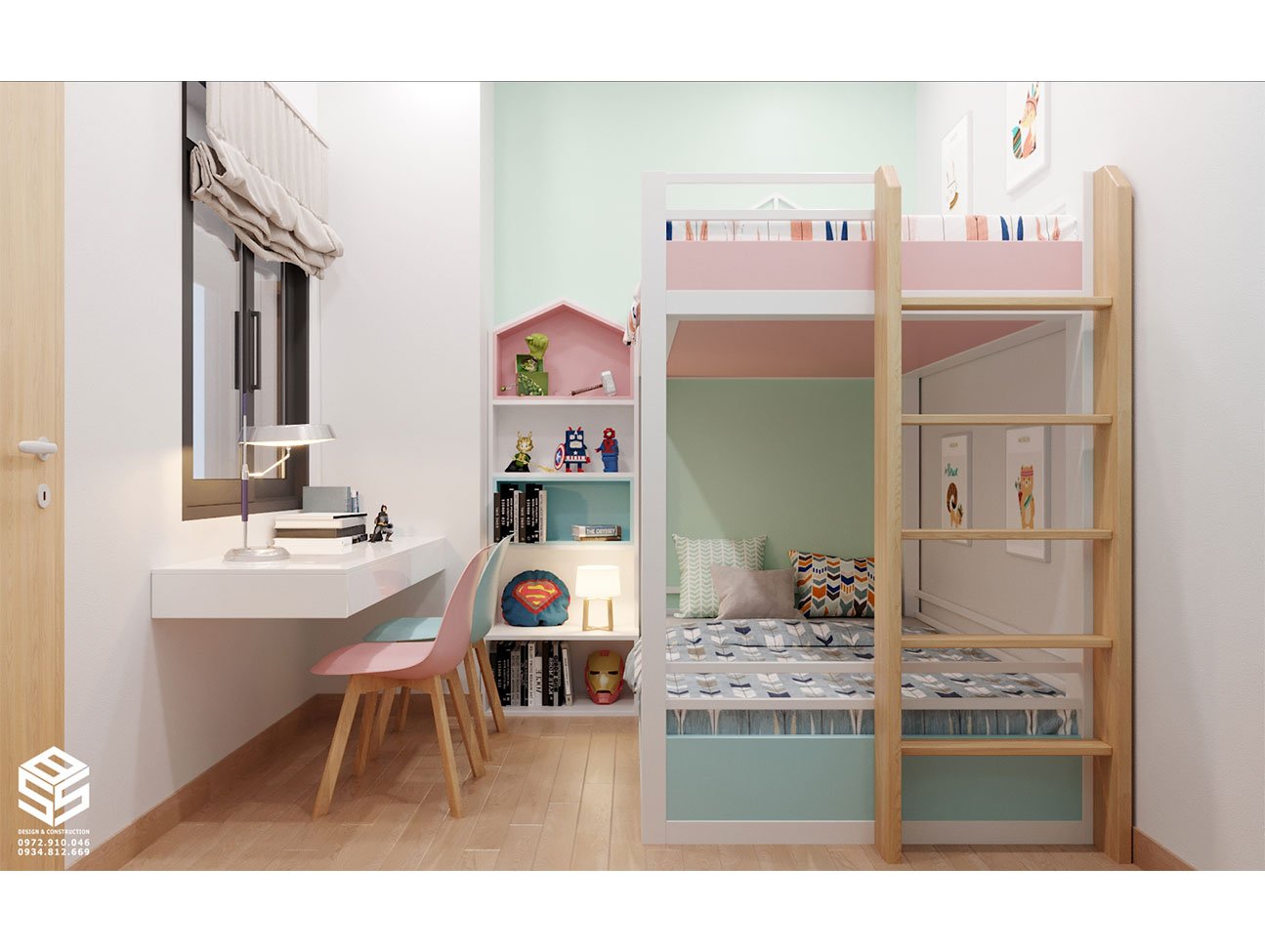 mẫu nhà cấp 4 nông thôn 2 phòng ngủ