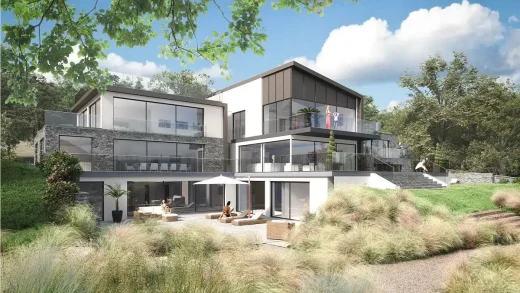 Seaside mansion in Braunton, Devon, southwest England, UK