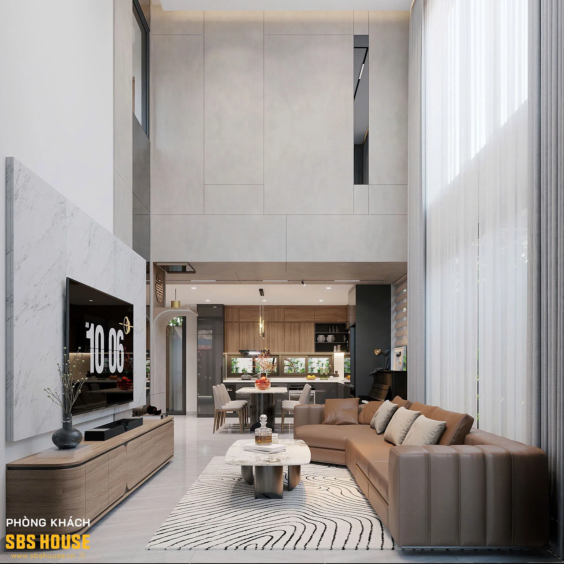 phòng khách nhà phố