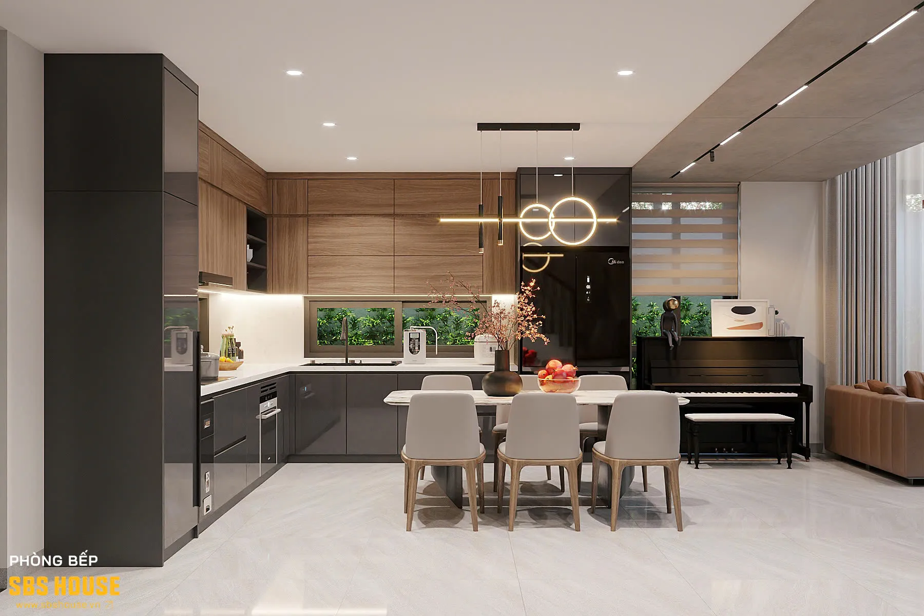 phòng bếp nhà phố