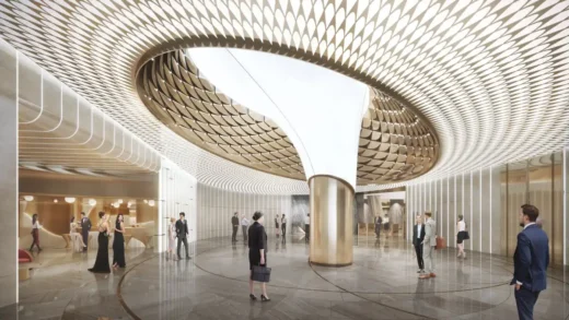 Sảnh tòa tháp văn phòng Central Yards Hong Kong