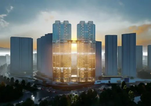 Tòa tháp đôi khu dân cư kỳ diệu Trung Quốc