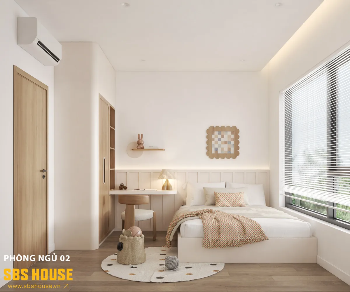 Phòng ngủ thoáng và yên tĩnh, tái tạo năng lượng sau một ngày dài 