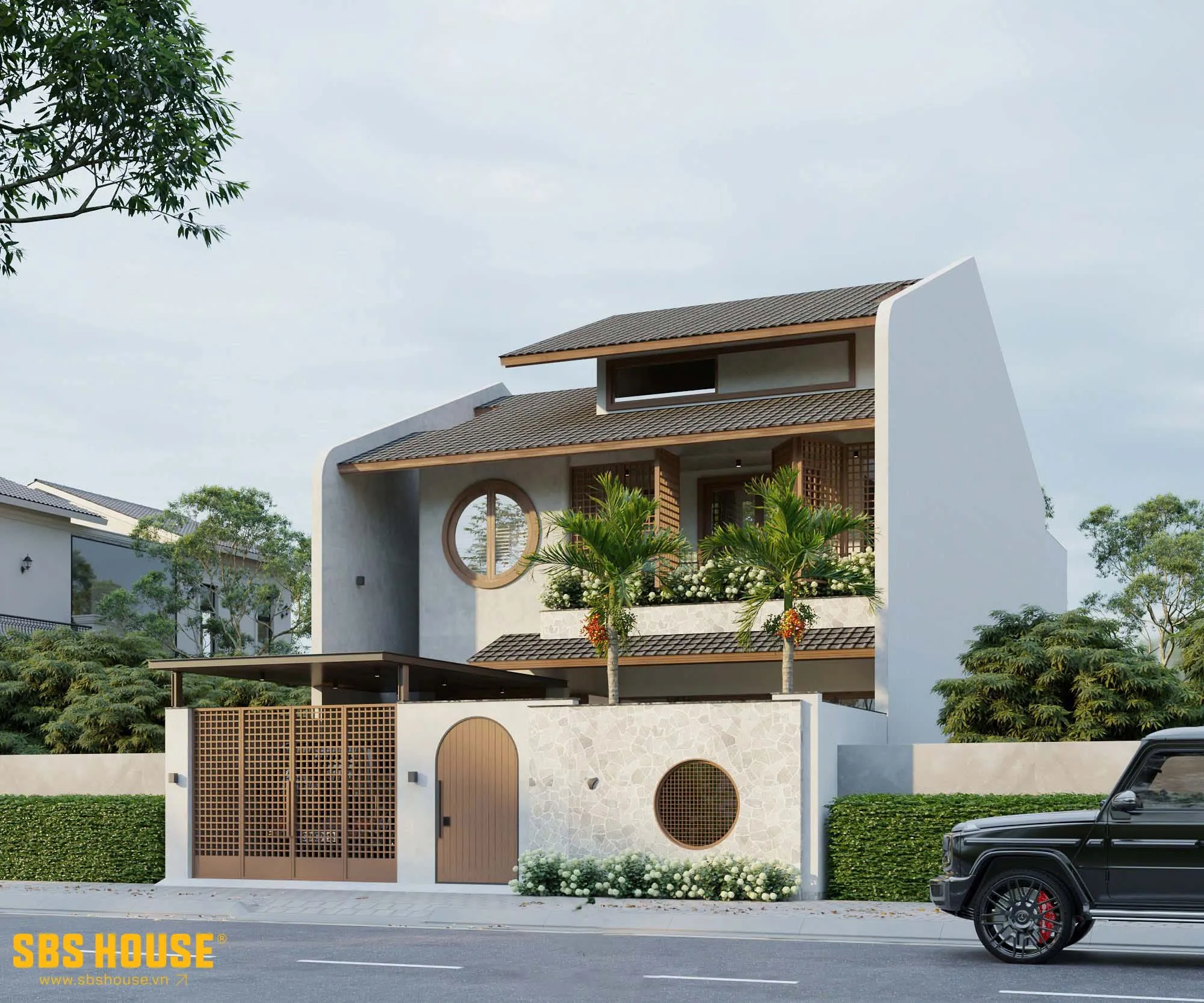 Mái ngói vươn cao, ghi lại đường nét quen thuộc của nếp nhà Việt.