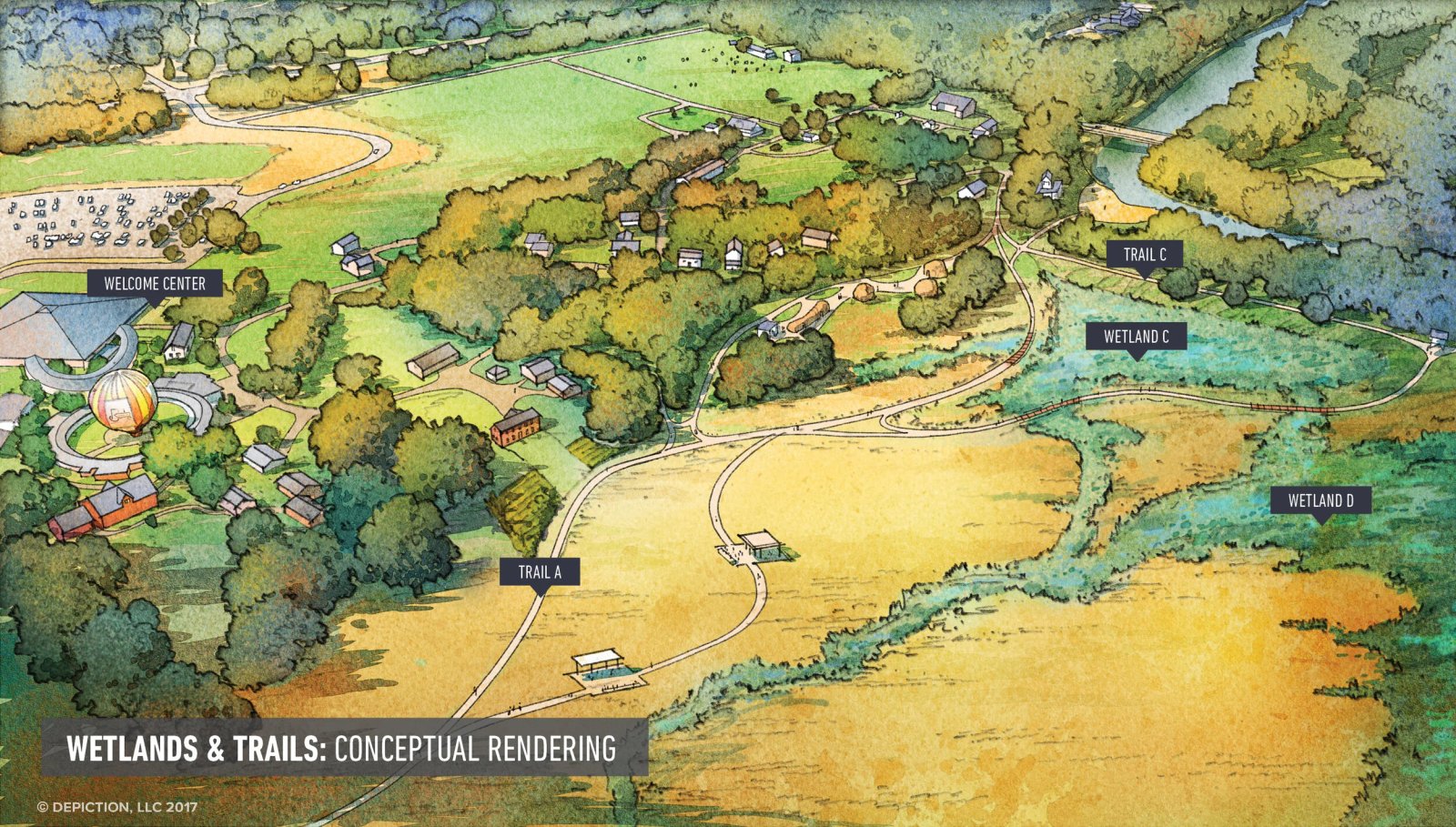 Kết xuất khái niệm vùng đất ngập nước & đường mòn