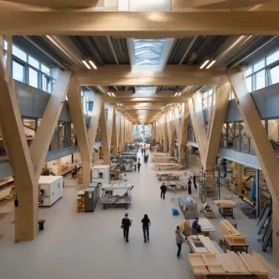 Tòa nhà cạnh tranh Trung tâm Thiết kế và Đổi mới Gỗ Mass của Canada