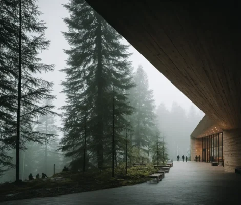 Tòa nhà cạnh tranh Trung tâm Thiết kế và Đổi mới Gỗ Mass của Canada