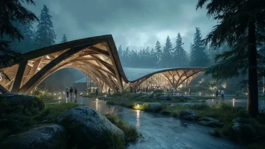 Tòa nhà cạnh tranh Trung tâm Thiết kế và Đổi mới Gỗ Mass của Canada