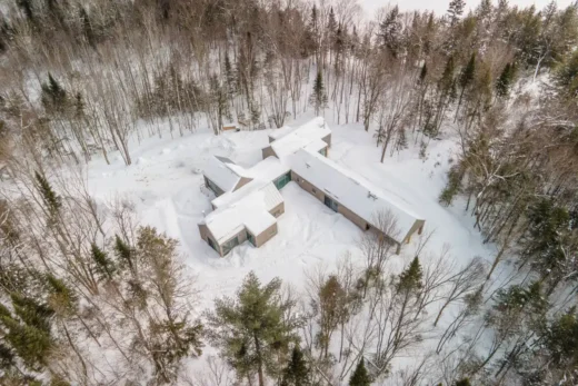 Ngôi nhà Mountain Retreat Quebec Canada trên không
