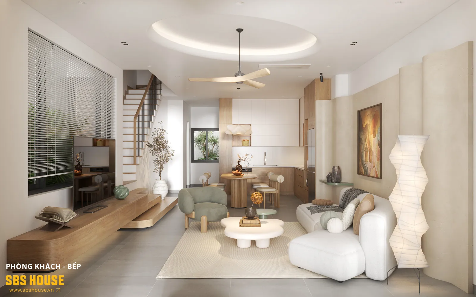 Ánh sáng thay đổi theo thời gian trong ngày tạo nên các lớp không gian sáng – tối khác nhau, mang lại cảm giác sống động nhưng vẫn rất dịu nhẹ.