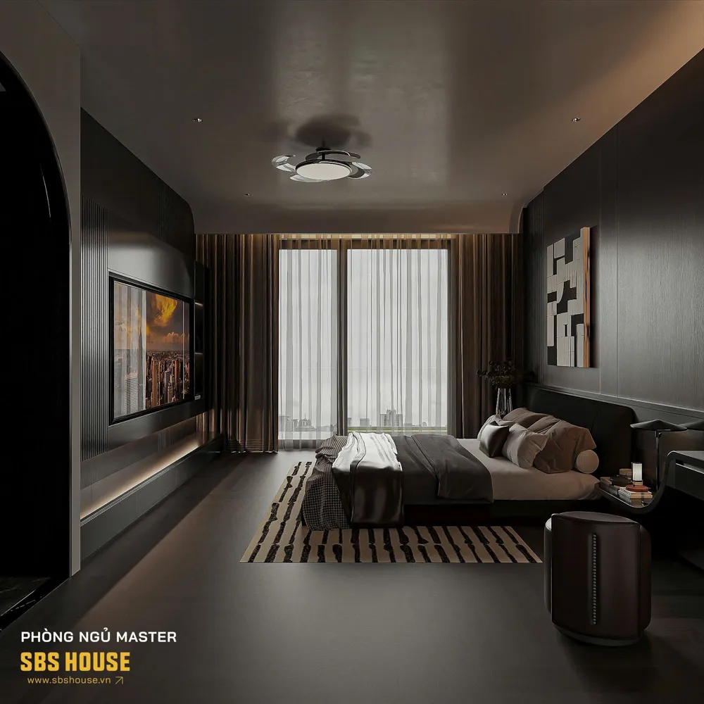 Ánh sáng tự nhiên được dẫn vào nhà một cách có kiểm soát, tạo nên những khoảng sáng dịu nhẹ, thay đổi theo từng thời điểm trong ngày.