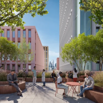 Cơ sở nghiên cứu và chăm sóc sức khỏe Whitechapel Sân thượng cảnh quan Luân Đôn