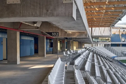 Santiago de Chile football stadium seating walkway