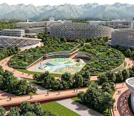 Thành phố Cycle - Cuộc thi quy hoạch tổng thể Cổng Đông Almaty, Kazakhstan