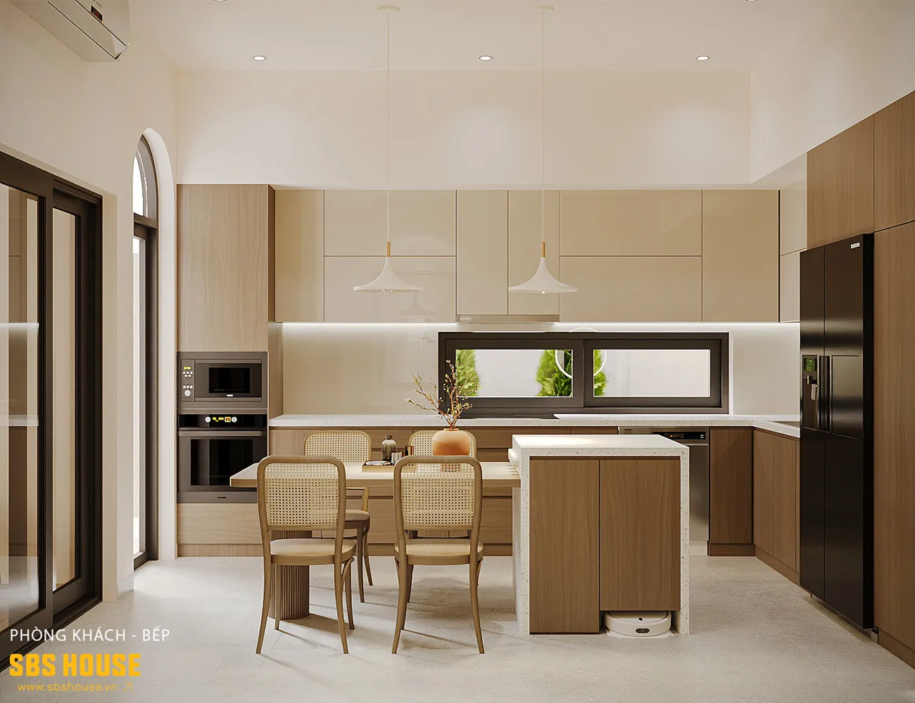 Các khoảng mở và hướng tiếp cận gió được tính toán nhằm tạo đối lưu không khí tự nhiên, giúp không gian luôn thông thoáng.