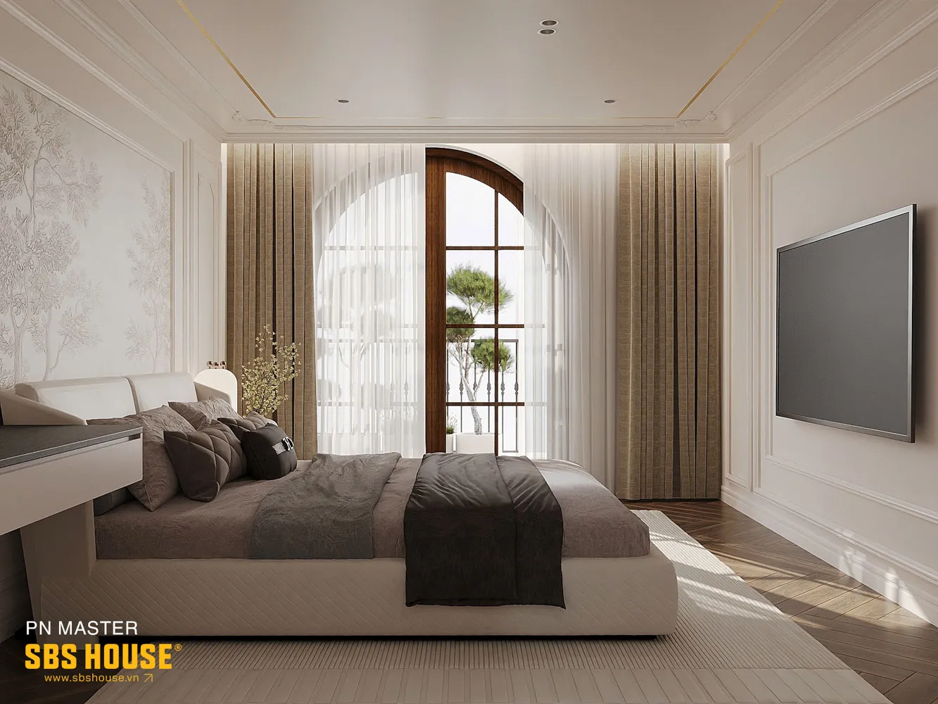 Ánh sáng tự nhiên trở thành “vật liệu mềm” xuyên suốt không gian sống.