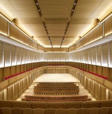 View of the Sohmen Concert Hall, Stephen A. Schwarzman Centre for the Humanities, University of Oxford