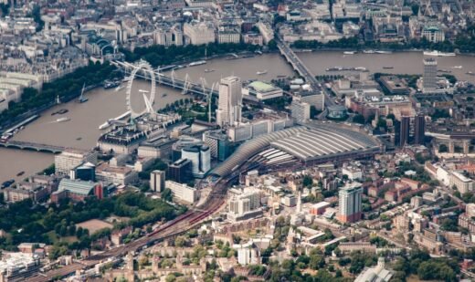 Waterloo Station Masterplan, London aerial photo