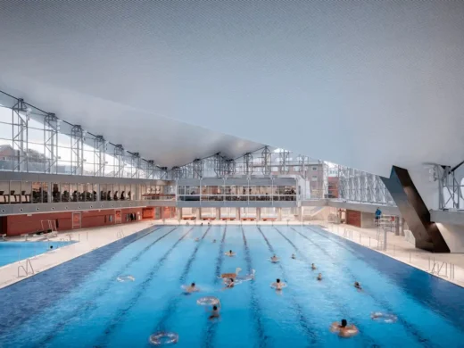 Alsterschwimmhalle, Hamburg, Đức paraboloid hyperbol