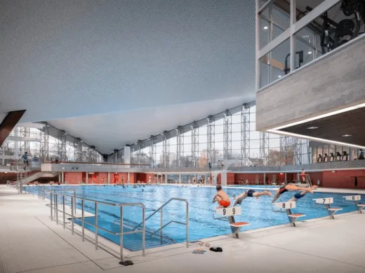 Alsterschwimmhalle, Hamburg, Đức paraboloid hyperbol