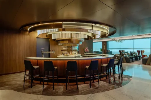 Quầy Bar Silverkris Lounge Hạng Nhất Sân bay Changi Singapore