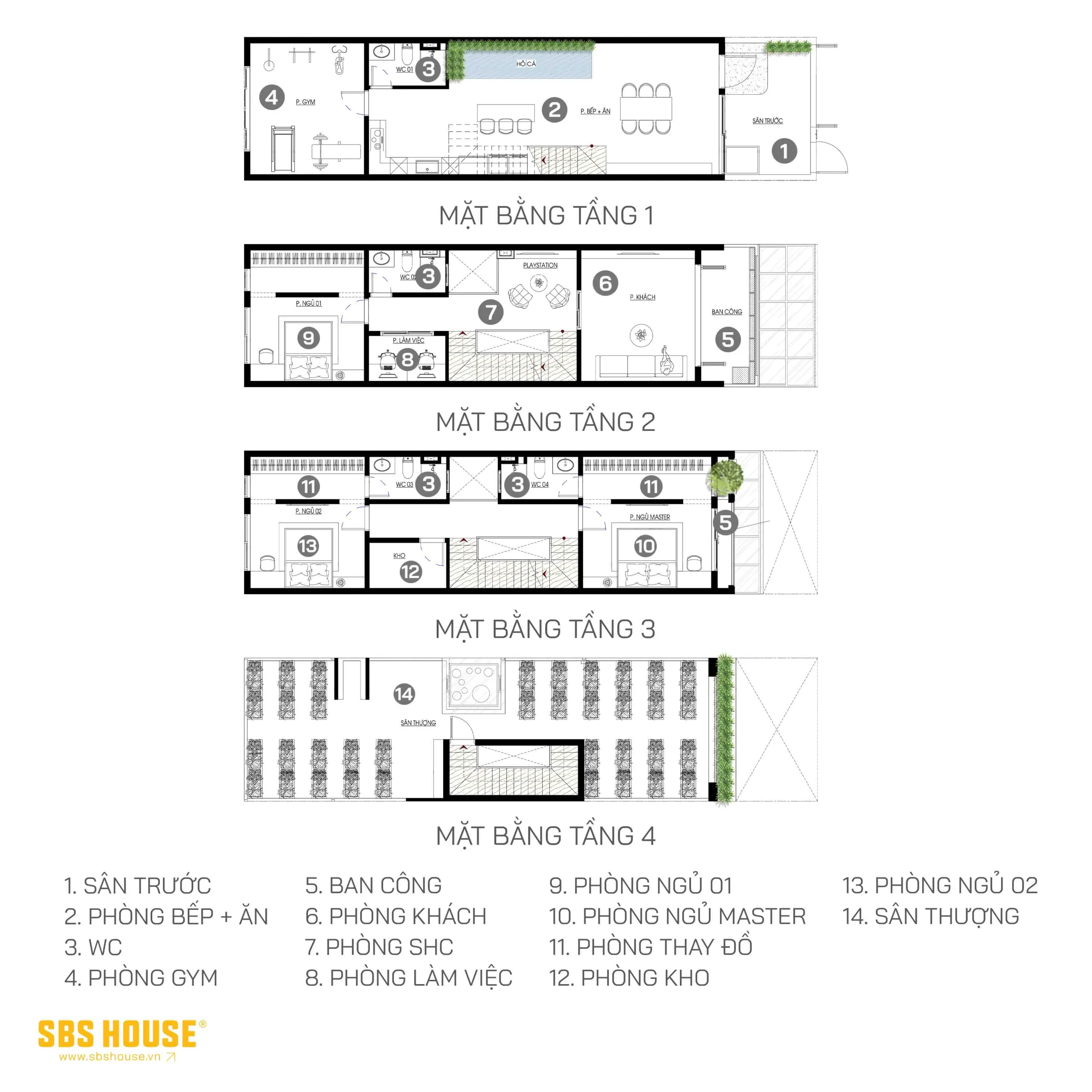 Khu vực bếp - ăn tại tầng 1 được bố trí mở, trở thành trung tâm sinh hoạt mỗi buổi sáng của gia đình.