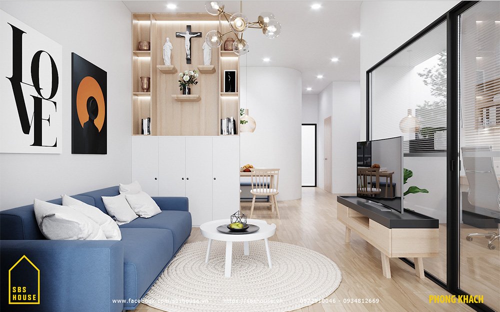 màu trắng sơn tường đẹp không gian nội thất nhà cấp 4