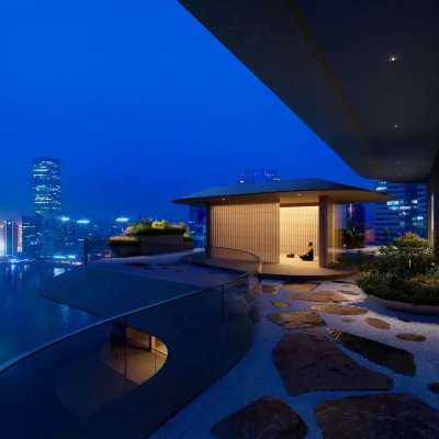 Wedyan Dubai Canal teahouse pavilion property