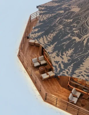 Arc'teryx Alpine Touring Experience Space Tỉnh Cát Lâm Thiết kế lều Trung Quốc