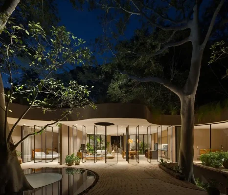 Ngôi nhà ban đêm Casa Santa María del Oro Nayarit Mexico