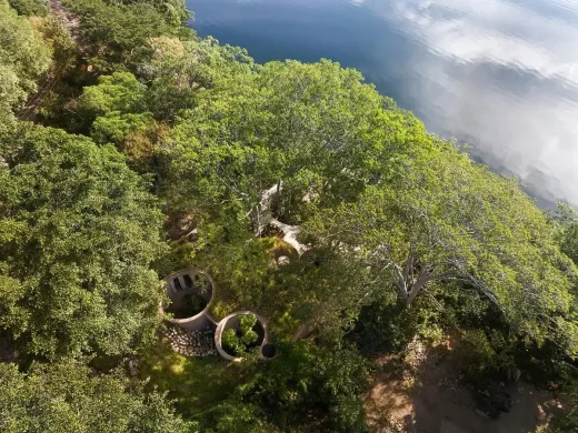 Ngôi nhà Casa Santa María del Oro Nayarit Mexico nhìn từ trên cao