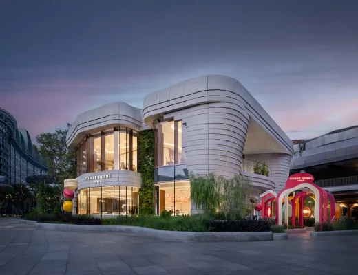 Cửa hàng hàng đầu Pierre Hermé Paris Singapore buổi tối