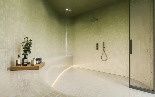 Phòng tắm hơi tòa nhà hỗn hợp Qapital Quito Ecuador